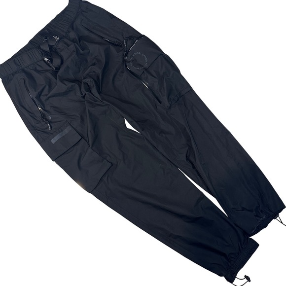 Technical Cargo Pants Water Repellent Zippers Pockets Black‎ - Picture 1 of 12